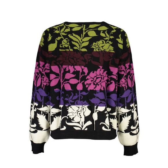 Desigual Chic Long-Sleeved Black Sweater with Contrast Women's Details - Picture 2 of 2